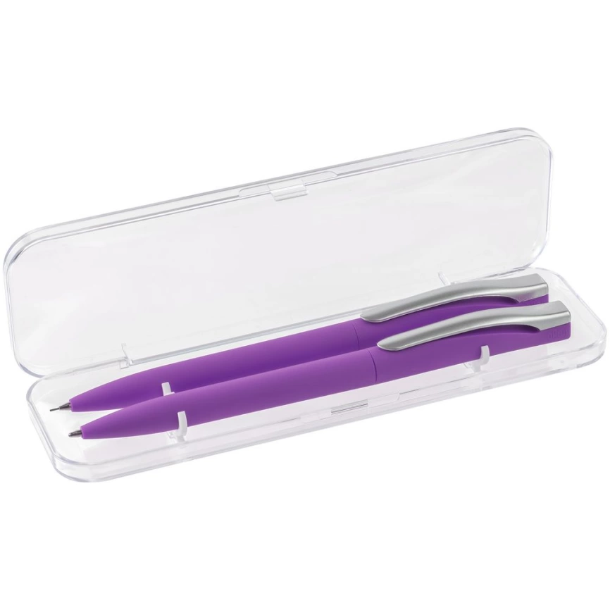 Набор Pin Soft Touch: ручка и карандаш, фиолетовый фото 2