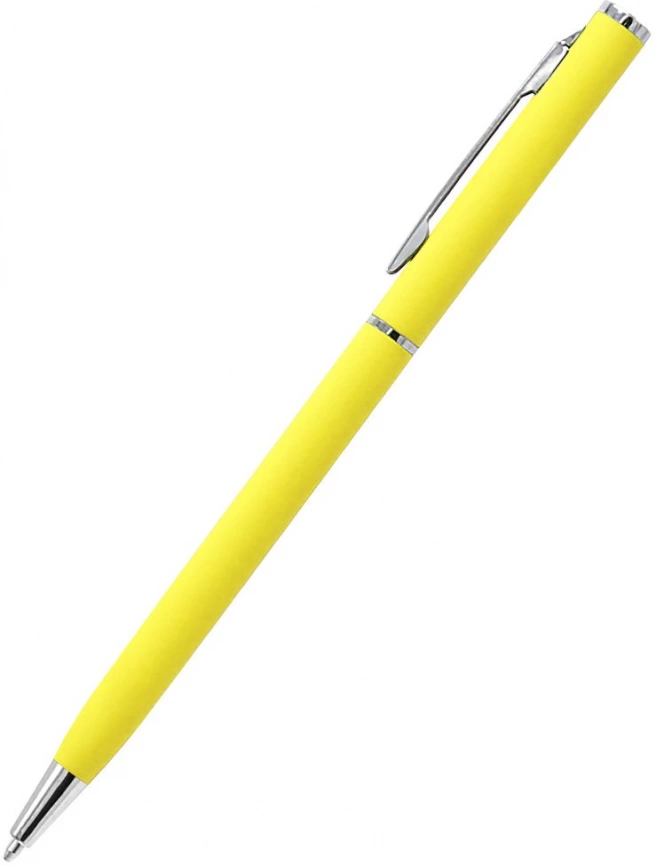 Ручка шариковая металлическая Tinny Soft, жёлтая фото 3