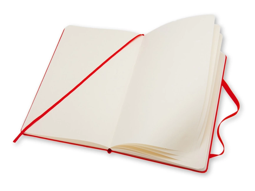 Записная книжка Moleskine Classic (нелинованный) в твердой обложке, Large (13х21см), красный фото 4
