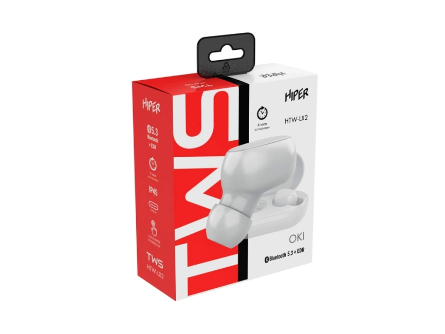 Беспроводные наушники HIPER TWS OKI White (HTW-LX2) Bluetooth 5.0 гарнитура, Белый фото 5