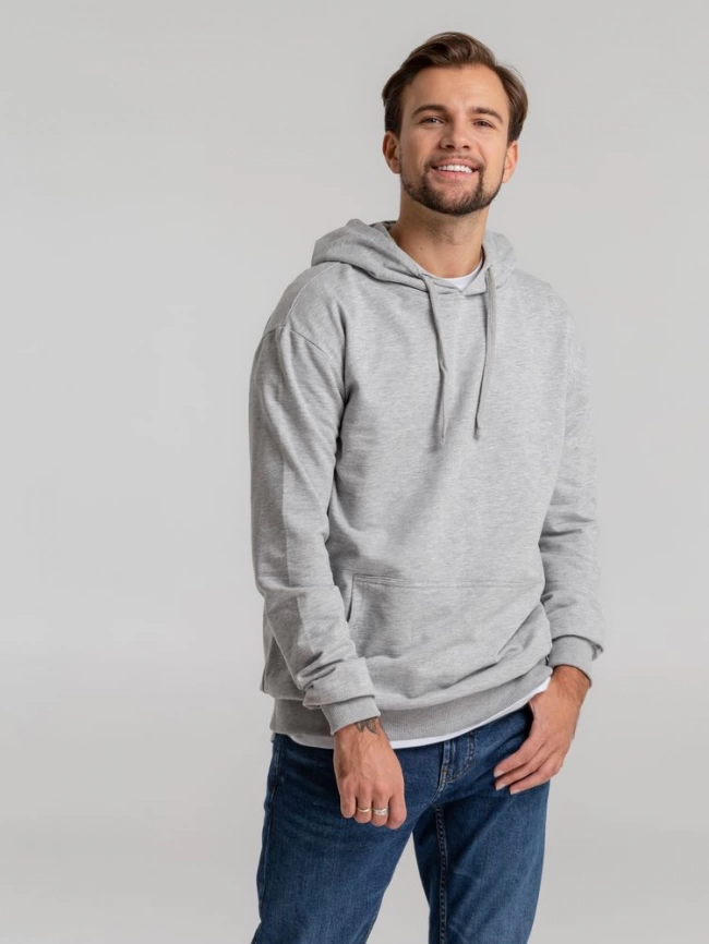 Толстовка с капюшоном Unit Kirenga серый меланж, размер 4XL фото 14