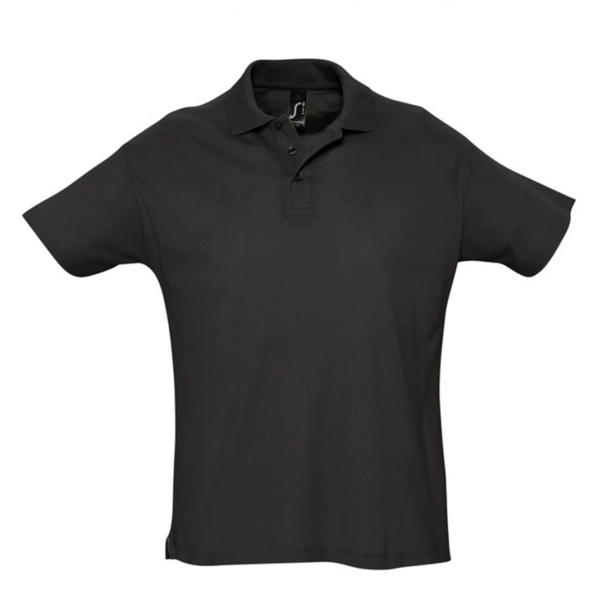 Рубашка поло мужская Summer 170 черная, размер L фото 1