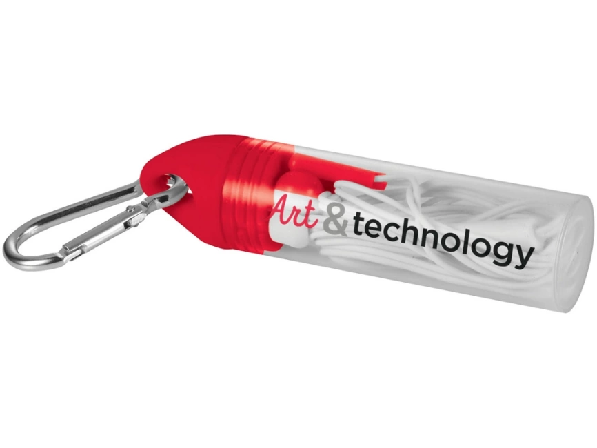 Наушники Earbuds, красный фото 4