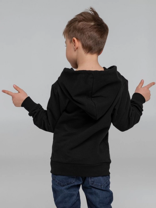 Толстовка с капюшоном детская Kirenga Kids, черная, 8 лет фото 16