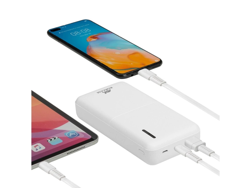 RIVACASE VA2571 (20000 мАч) QC/PD внешний аккумулятор, белый 12/24 фото 15