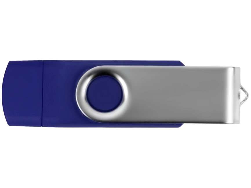 USB/micro USB-флешка 2.0 на 16 Гб Квебек OTG, синий фото 4