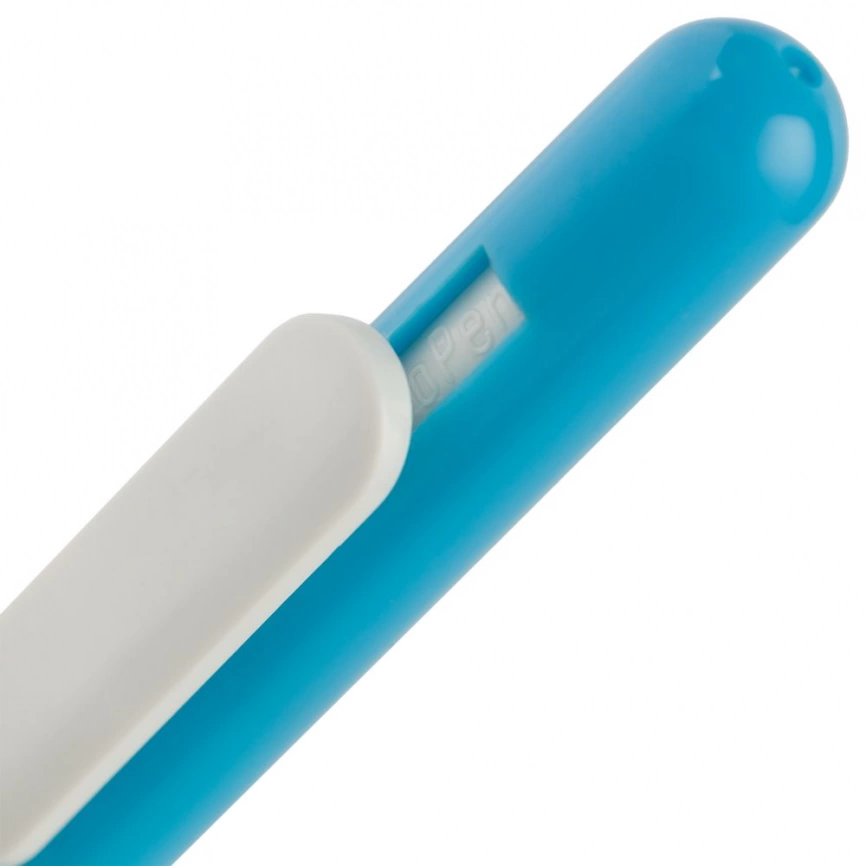 Ручка шариковая Swiper, голубая с белым фото 4