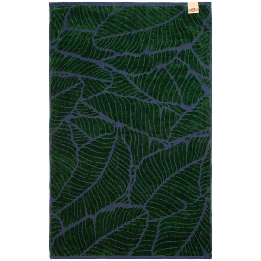 Полотенце In Leaf, большое, синее с зеленым фото 9