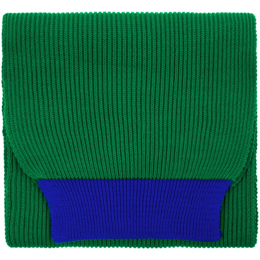 Шарф Snappy, зеленый с синим фото 1