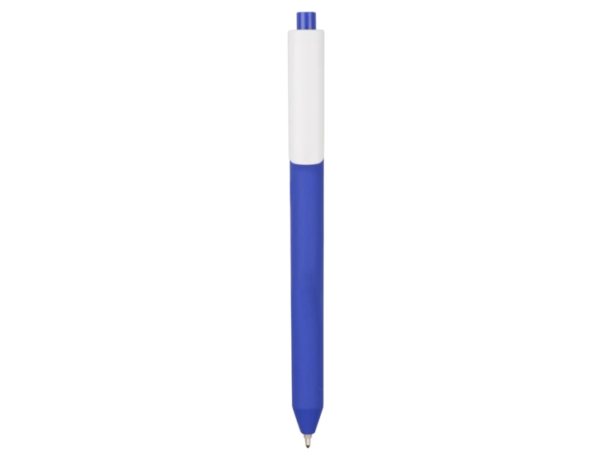Ручка шариковая Pigra модель P03 PRM софт-тач, синий/белый фото 2