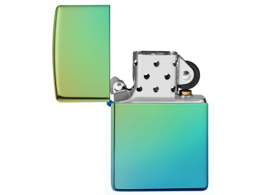 Зажигалка ZIPPO Classic с покрытием High Polish Teal, латунь/сталь, зелёная, глянцевая, 38x13x57 мм фото 3