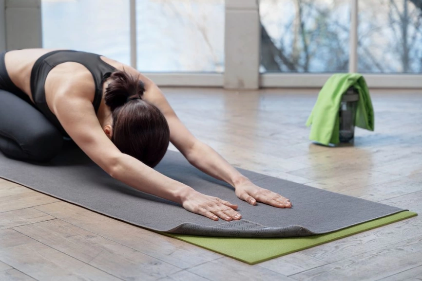 Полотенце-коврик для йоги Zen, серое фото 3