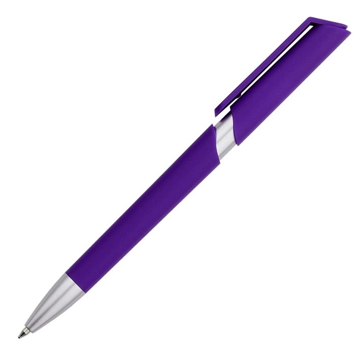 Ручка шариковая ZOOM SOFT, фиолетовая фото 3