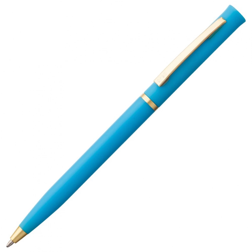 Ручка шариковая Euro Gold, голубая фото 1
