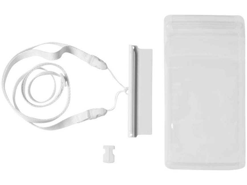Чехол водонепроницаемый Splash для смартфонов, прозрачный/белый фото 5
