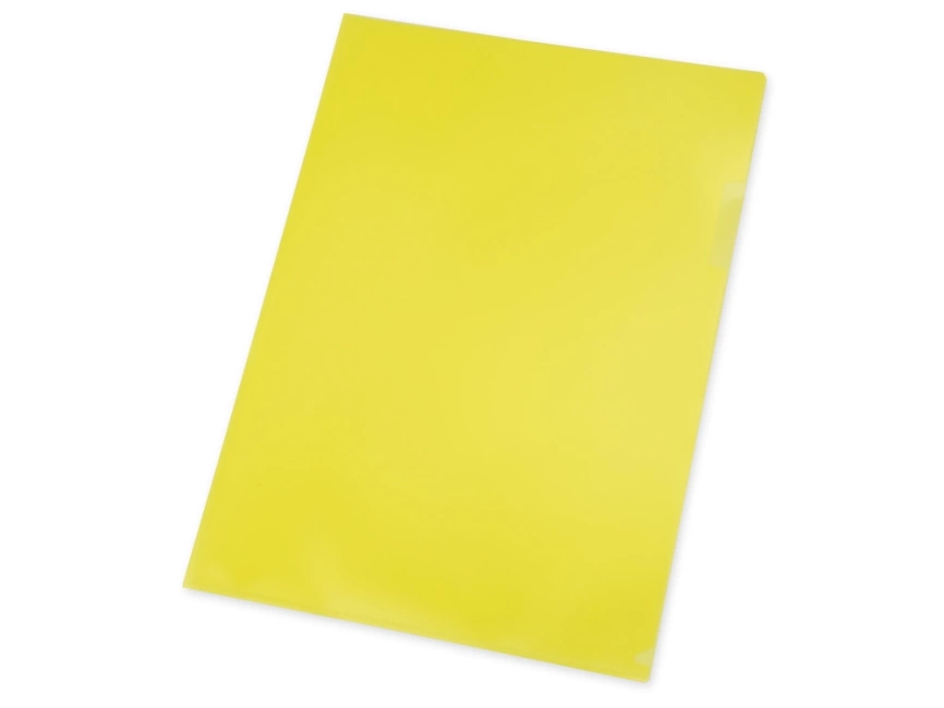 Папка- уголок, для формата А4, плотность 180 мкм, желтый матовый фото 1