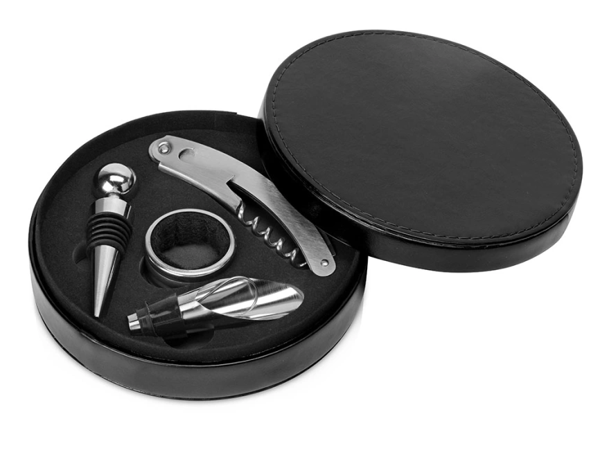 Набор аксессуаров для вина Fabrizio, черный фото 1