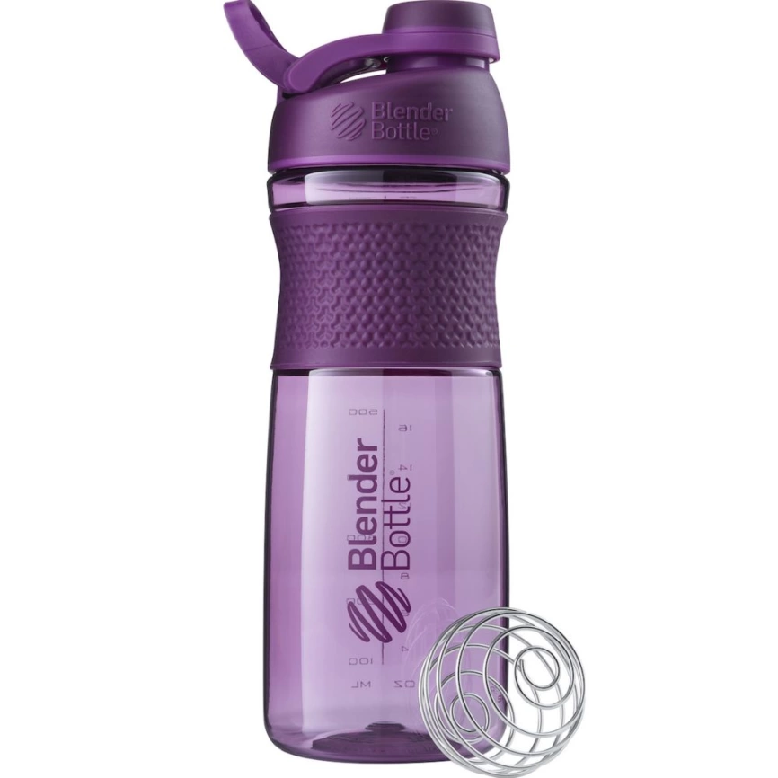 Спортивный шейкер SportMixer Twist Cap, большой, фиолетовый (сливовый) фото 1