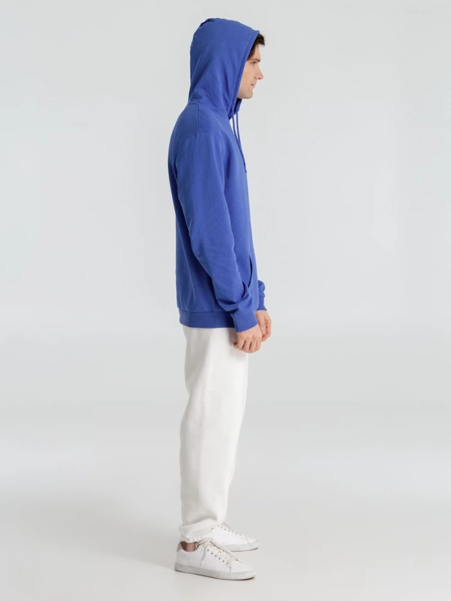 Толстовка с капюшоном унисекс Hoodie, ярко-синий меланж, размер L фото 18
