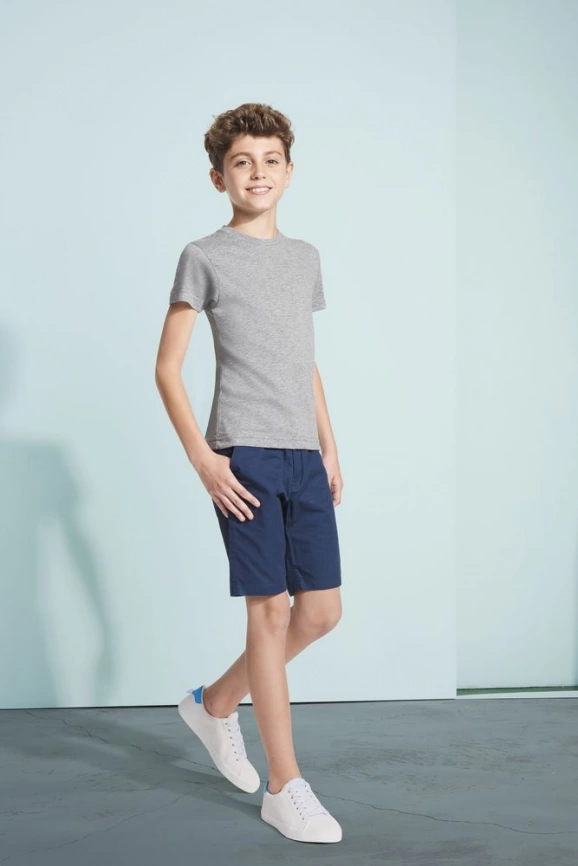 Футболка детская Regent Fit Kids, серый меланж, на рост 96-104 см (4 года) фото 4