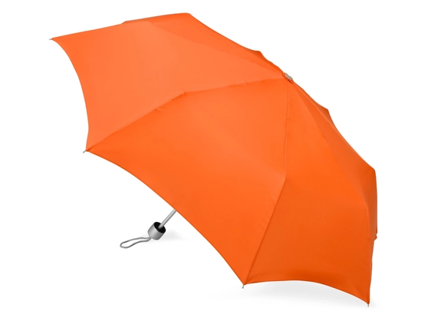 Зонт складной Tempe, механический, 3 сложения, с чехлом, оранжевый фото 2