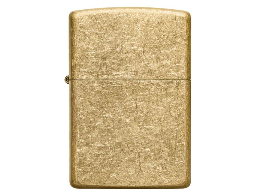 Зажигалка ZIPPO Classic с покрытием Tumbled Brass, латунь/сталь, золотистая, матовая, 38x13x57 мм фото 3