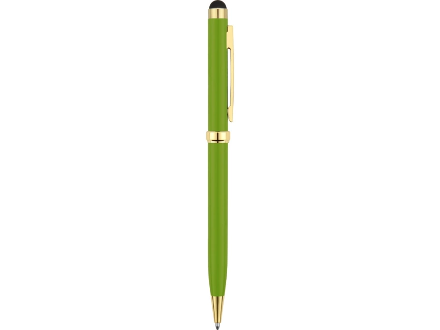 Ручка шариковая Голд Сойер со стилусом, зеленое яблоко фото 3