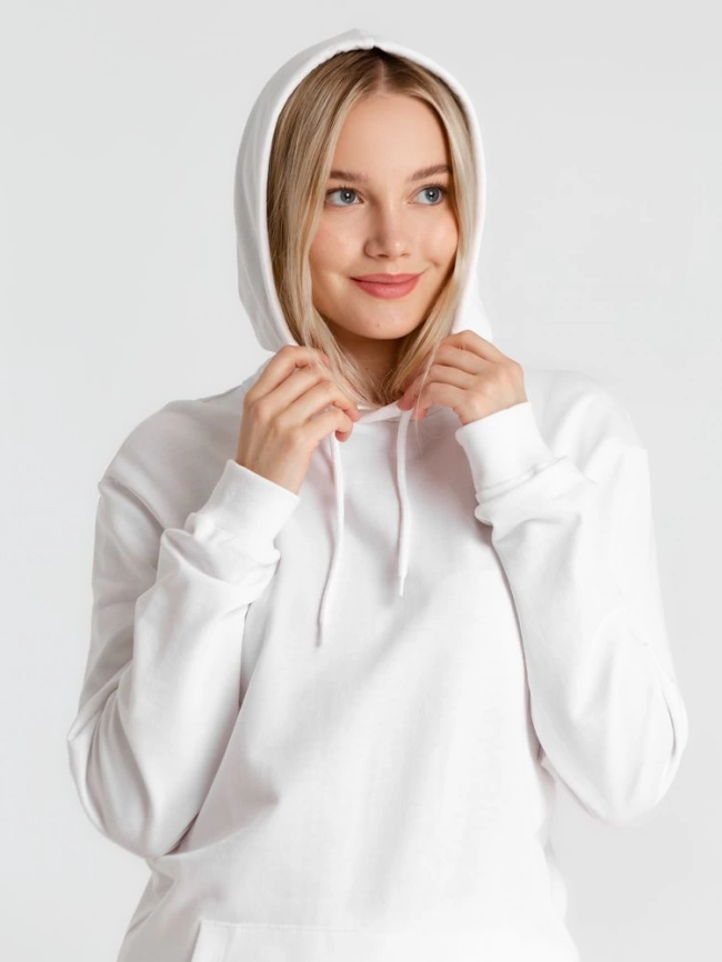 Толстовка с капюшоном унисекс Hoodie, белая, размер 5XL фото 16