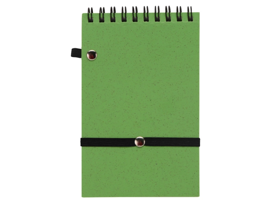 Блокнот B7 Toledo S, зеленый + ручка шариковая Pianta из пшеничной соломы, зеленый фото 5