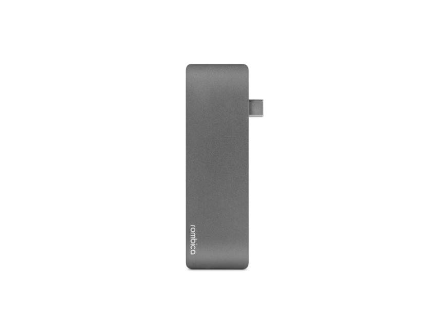 Сетевой USB адаптер/концентратор 5 в 1 Rombica Type-C M2, серый фото 2