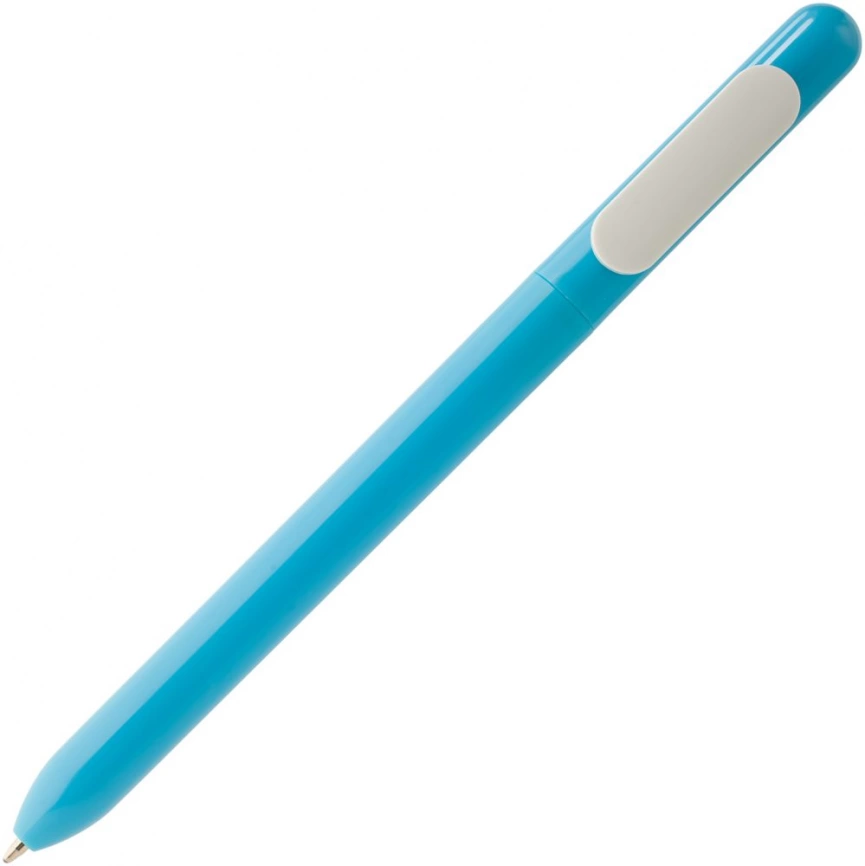 Ручка шариковая Swiper, голубая с белым фото 2