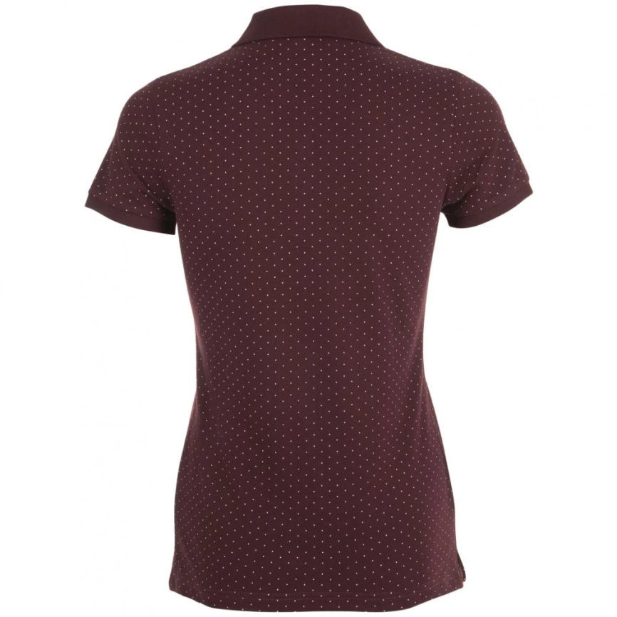 Рубашка поло женская Brandy Women, бордовая с белым, размер XS фото 2