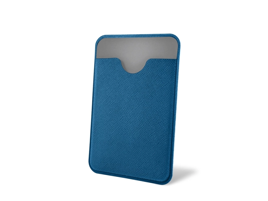 Чехол-картхолдер Favor на клеевой основе на телефон для пластиковых карт и и карт доступа, синий фото 1