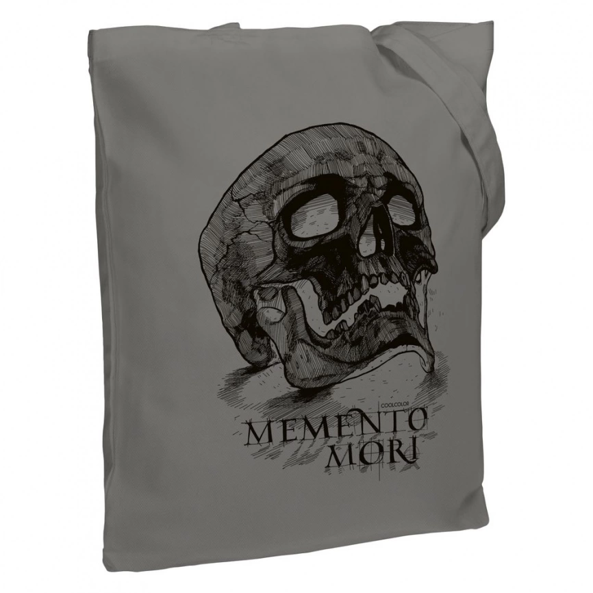 Холщовая сумка Memento Mori, серая фото 1