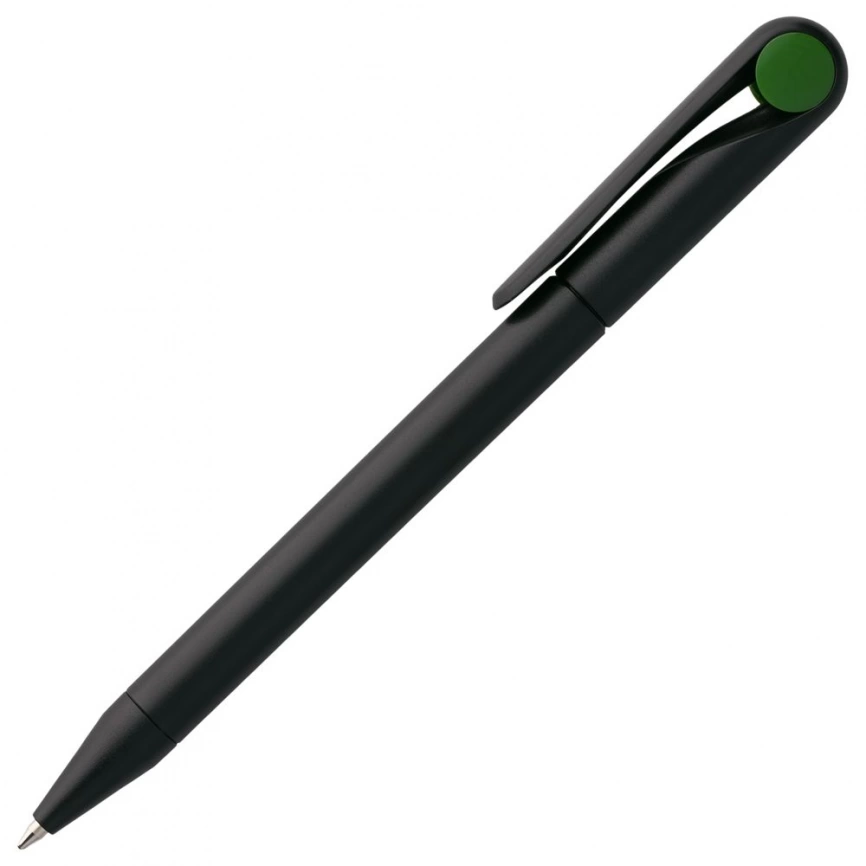 Ручка шариковая Prodir DS1 TMM Dot, черная с зеленым фото 2