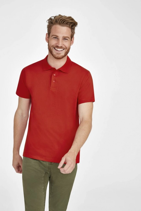 Рубашка поло мужская Prescott men 170 красная, размер XXL фото 6