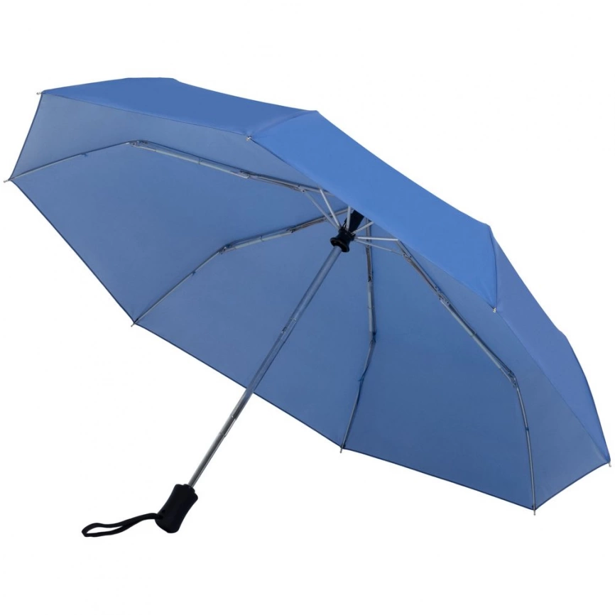 Зонт складной Manifest Color со светоотражающим куполом, синий фото 3