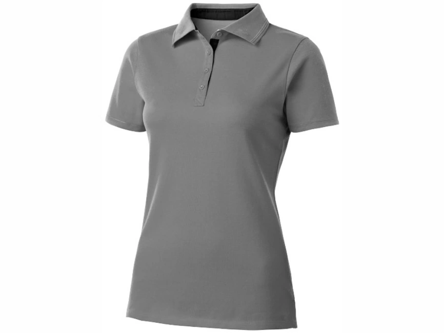 Поло женское с короткими рукавами Hacker, серый/черный фото 1