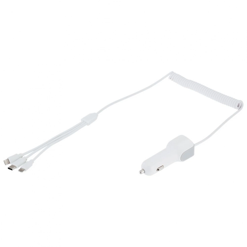 Автомобильное зарядное устройство High Ride, белое фото 2