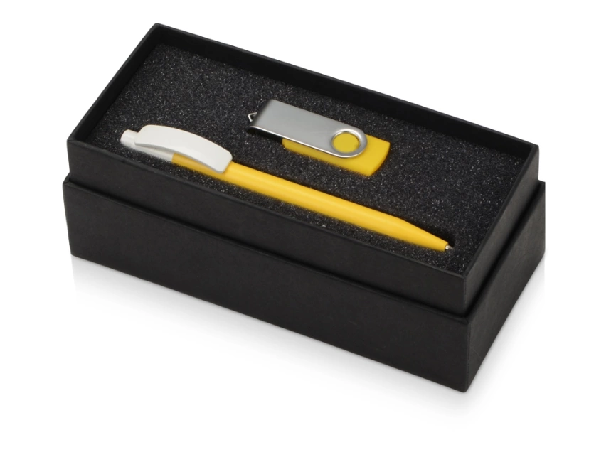 Подарочный набор Uma Memory с ручкой и флешкой, желтый фото 2