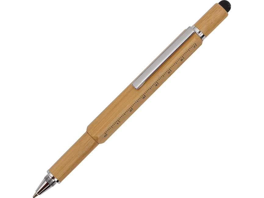 Ручка-стилус из бамбука Tool с уровнем и отверткой фото 1