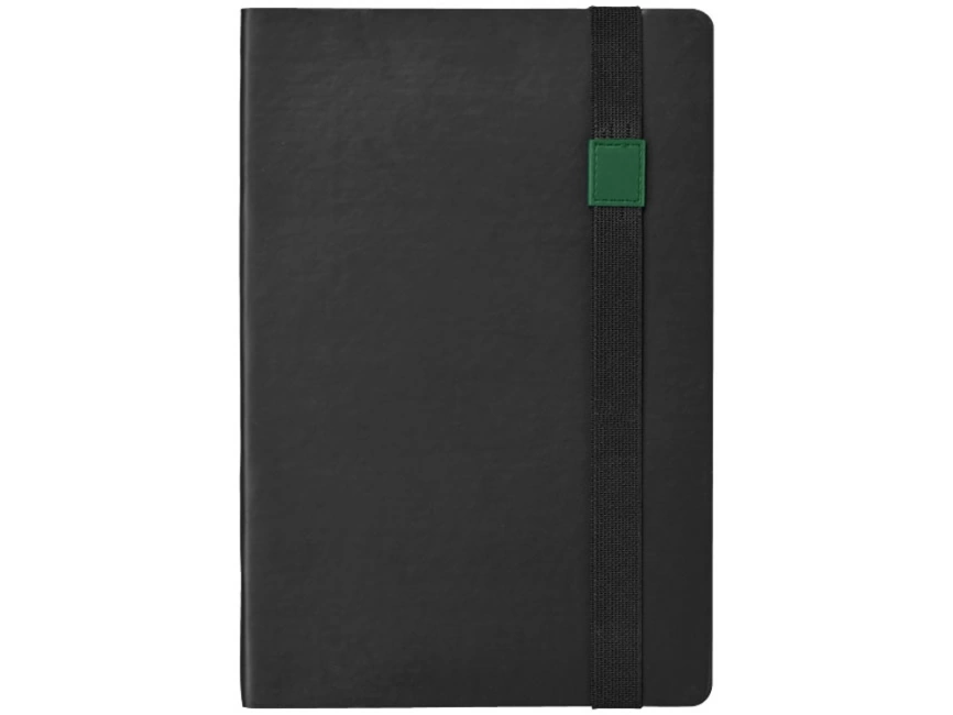 Блокнот А5 Doppio, зеленый/черный фото 2