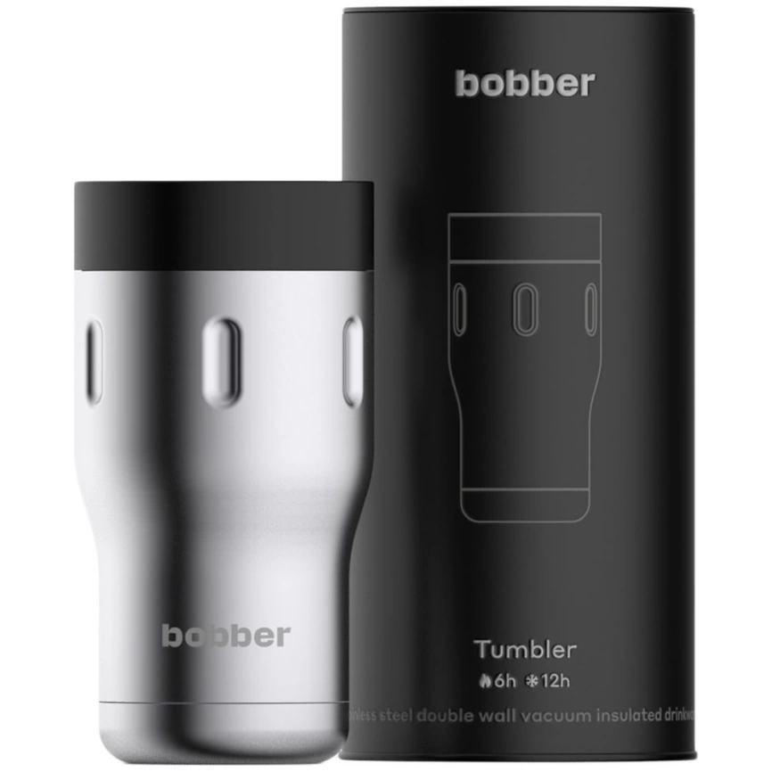 Термостакан Bobber Tumbler 350, вакуумный, стальной матовый фото 2