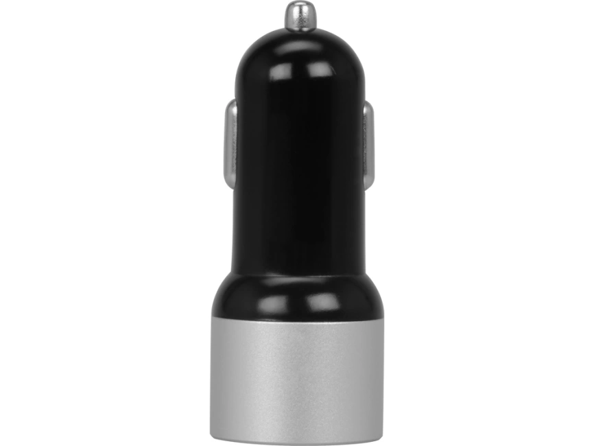 Адаптер автомобильный USB с функцией быстрой зарядки QC 3.0 TraffIQ, черный/серебристый фото 4