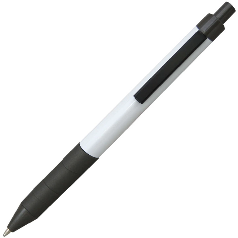 Ручка шариковая, металл, белый/серый фото 2