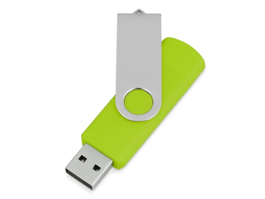 USB/micro USB-флешка 2.0 на 16 Гб Квебек OTG, зеленое яблоко фото 2