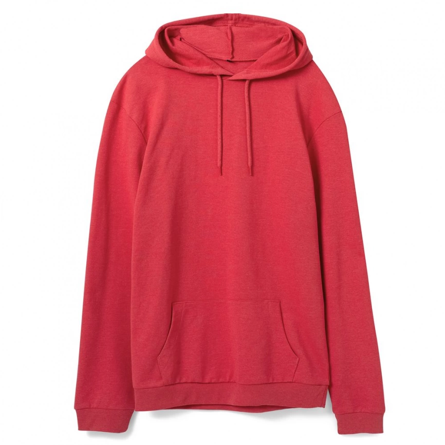 Толстовка с капюшоном унисекс Hoodie, красный меланж, размер XL фото 6