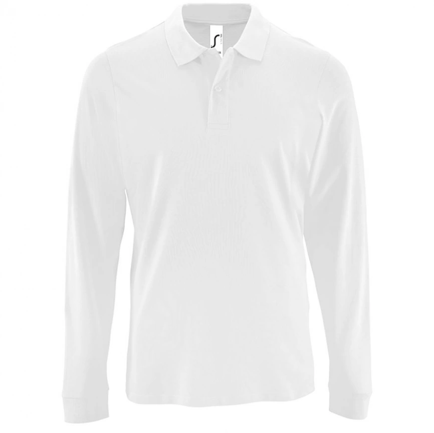 Рубашка поло мужская с длинным рукавом Perfect LSL Men белая, размер 3XL фото 6