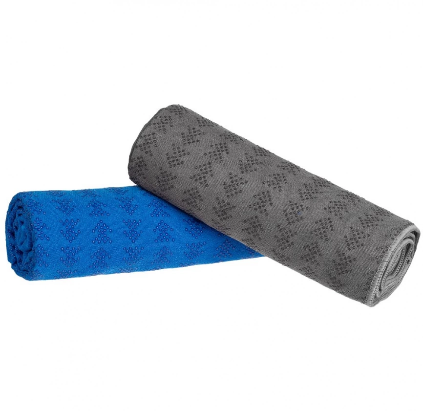 Полотенце-коврик для йоги Zen, синее фото 3