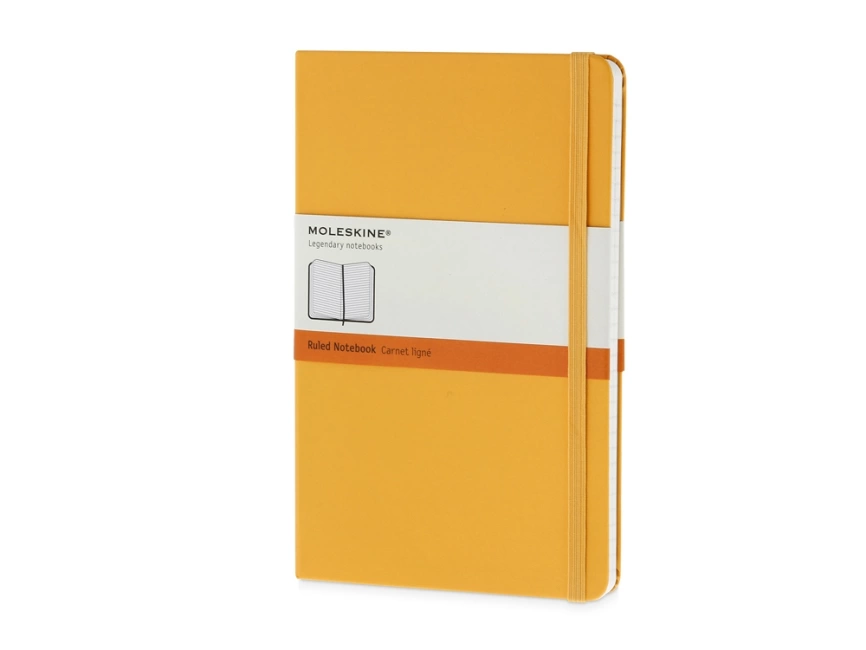 Записная книжка Moleskine Classic (в линейку) в твердой обложке, Large (13х21см), оранжевый фото 1